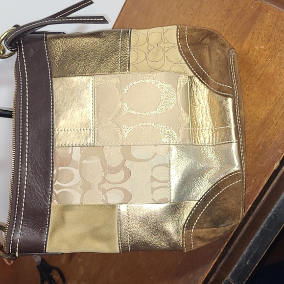 Coach gold metallicshoulder bag - Picture 10 of 10